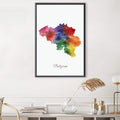 Belgium Rainbow Canvas Art Clock Canvas
