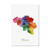 Belgium Rainbow Canvas Art Clock Canvas