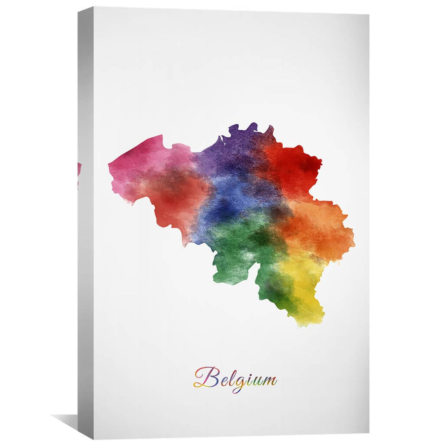 Belgium Rainbow Canvas Art 30 x 45cm / Unframed Canvas Print Clock Canvas