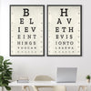 Belief and Growth Canvas Art Clock Canvas