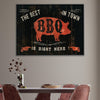 Best BBQ Canvas Art 45 x 30cm / Unframed Canvas Print Clock Canvas