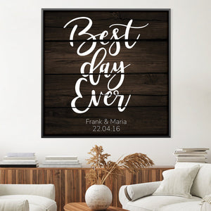 Best Day Ever Canvas Art Clock Canvas