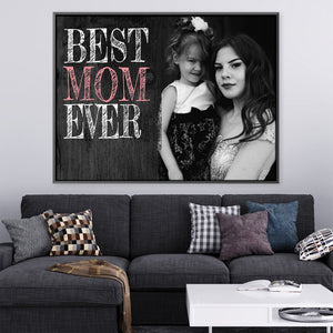 Best Mom Canvas Art Clock Canvas