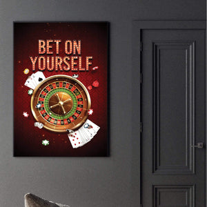 Bet On Yourself Canvas Art Clock Canvas