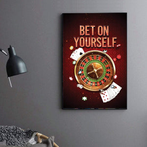 Bet On Yourself Clock Canvas