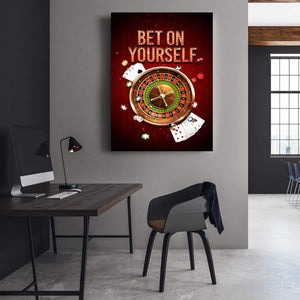 Bet On Yourself Clock Canvas