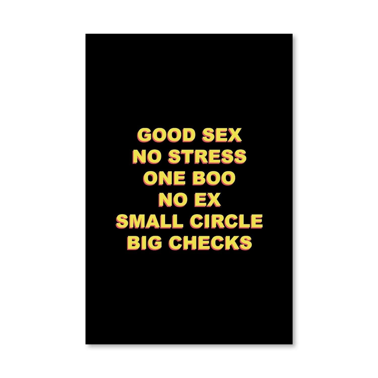 Big Checks - Black Canvas Art Clock Canvas