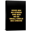 Big Checks - Black Canvas Art 30 x 45cm / Standard Gallery Wrap Clock Canvas