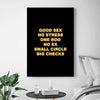 Big Checks - Black Clock Canvas