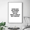 Big Checks - White Canvas Art Clock Canvas