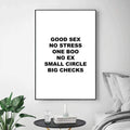 Big Checks - White Canvas Art Clock Canvas