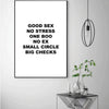 Big Checks - White Clock Canvas