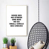 Big Checks - White Clock Canvas