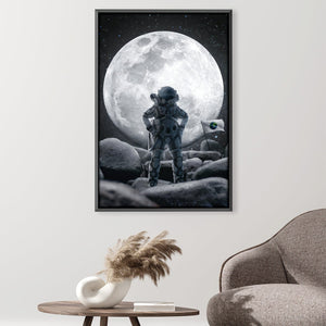 Big Moon Canvas Art 30 x 45cm / Unframed Canvas Print Clock Canvas