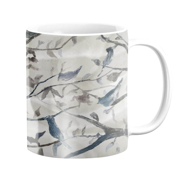 Birds And Branches Mug Mug White Clock Canvas