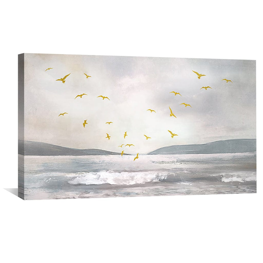 Birds by the Sea Canvas Art Clock Canvas