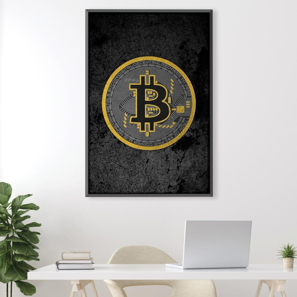 Bitcoin Wall Art | Bitcoin Canvas | MOTIVE8CO – ClockCanvas