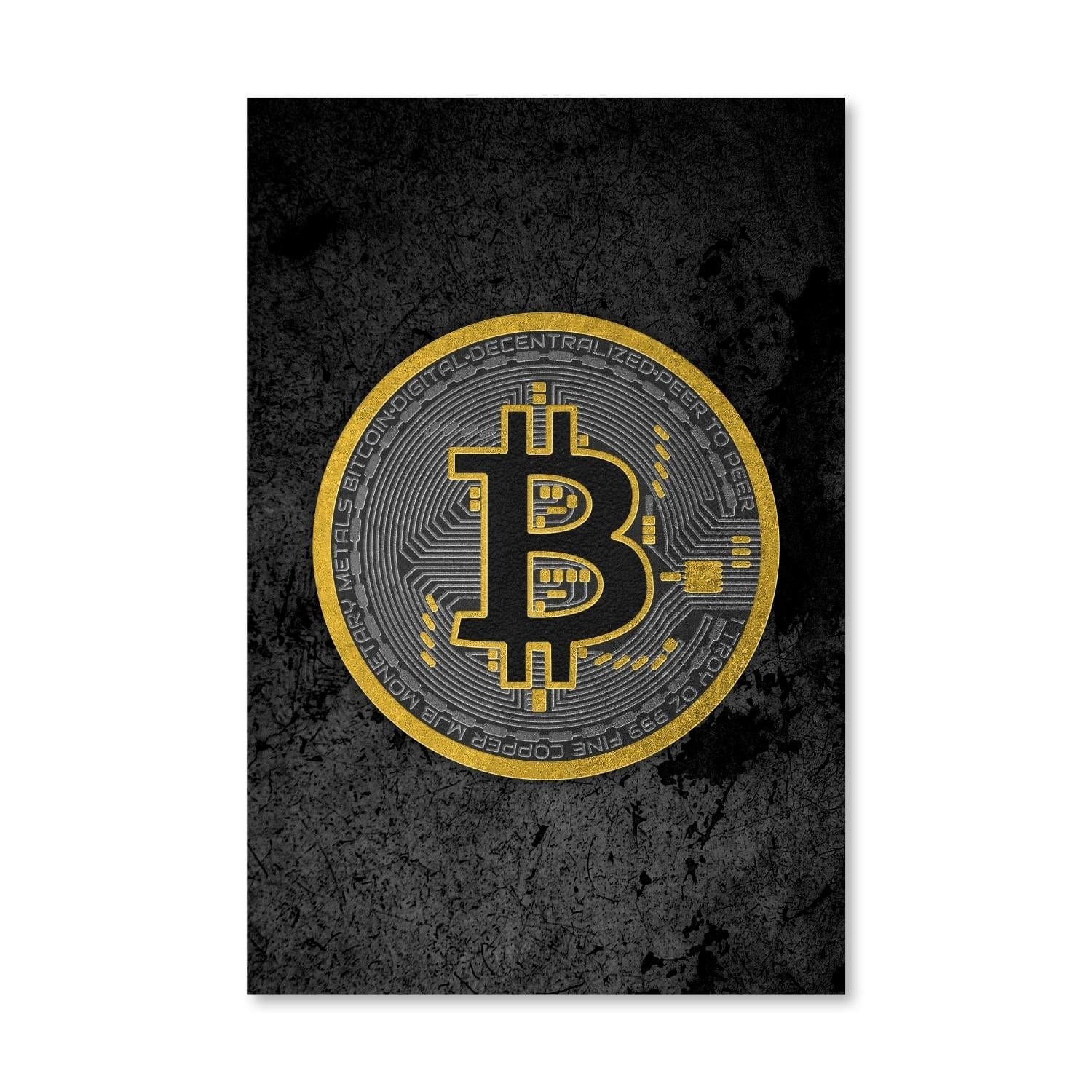 Bitcoin Canvas Art Clock Canvas
