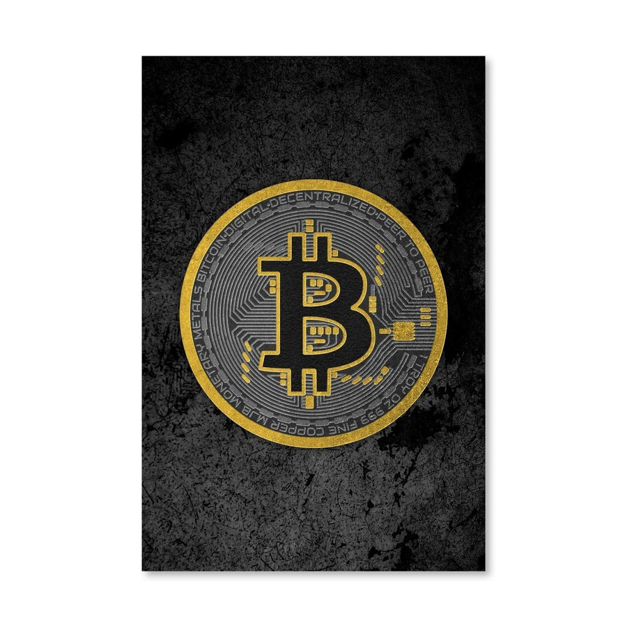 Bitcoin Canvas Art Clock Canvas