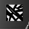 Black Abstracted Canvas Art Clock Canvas