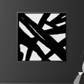 Black Abstracted Canvas Art Clock Canvas