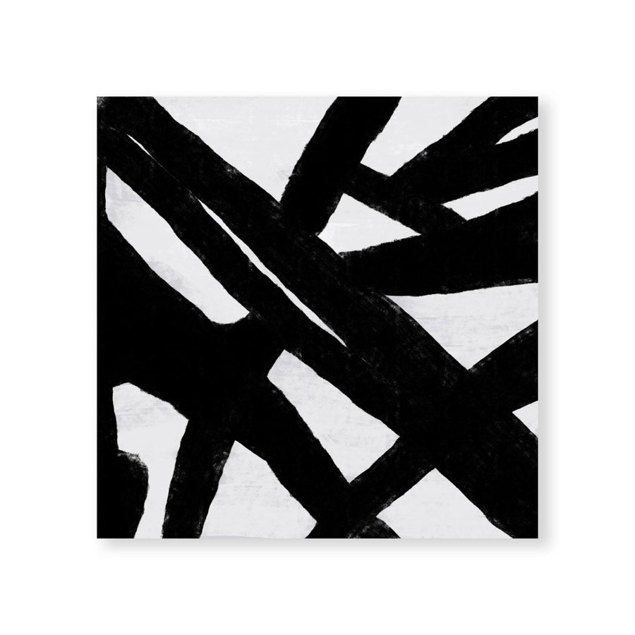 Black Abstracted Canvas Art Clock Canvas