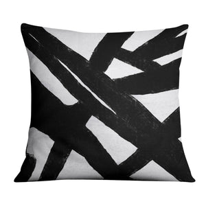 Black Abstracted Cushion Cushion Cushion Square Clock Canvas