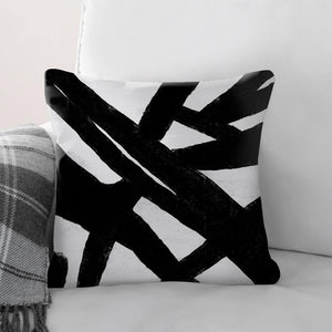 Black Abstracted Cushion Cushion Cushion Square Clock Canvas
