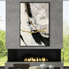 Black and White Crosspoint Oil Painting Oil 30 x 45cm / Oil Painting Clock Canvas