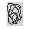 Black and White Impressionism Canvas Art B / 30 x 45cm / Unframed Canvas Print Clock Canvas