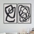 Black and White Impressionism Canvas Art Clock Canvas