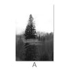 Black and White Nature Canvas Art A / 30 x 45cm / Unframed Canvas Print Clock Canvas