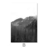 Black and White Nature Canvas Art B / 30 x 45cm / Unframed Canvas Print Clock Canvas
