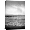 Black and White Shore Canvas Art 30 x 45cm / Unframed Canvas Print Clock Canvas
