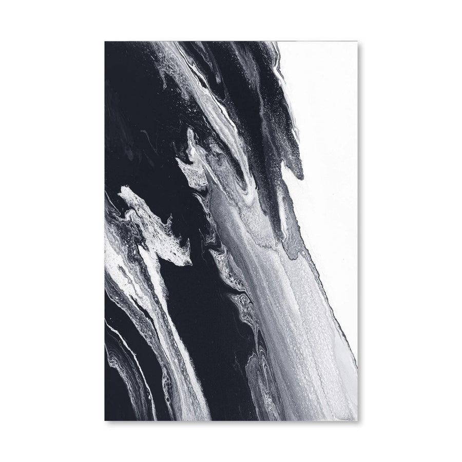 Black And White Storm Canvas Art Clock Canvas
