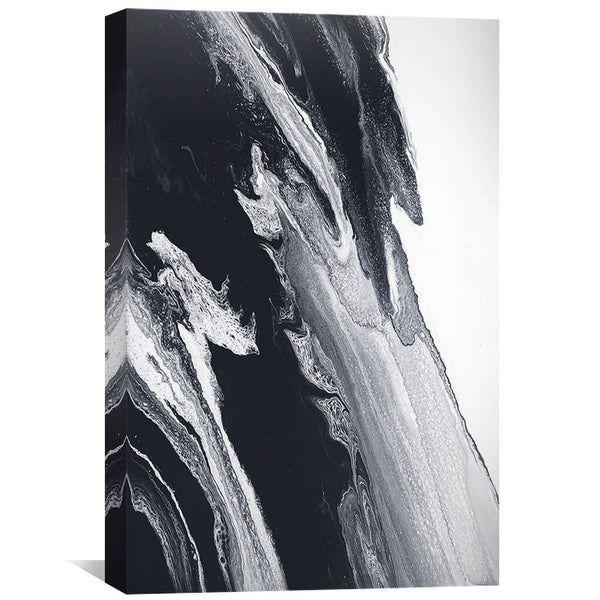 Black And White Storm Canvas Art 30 x 45cm / Unframed Canvas Print Clock Canvas
