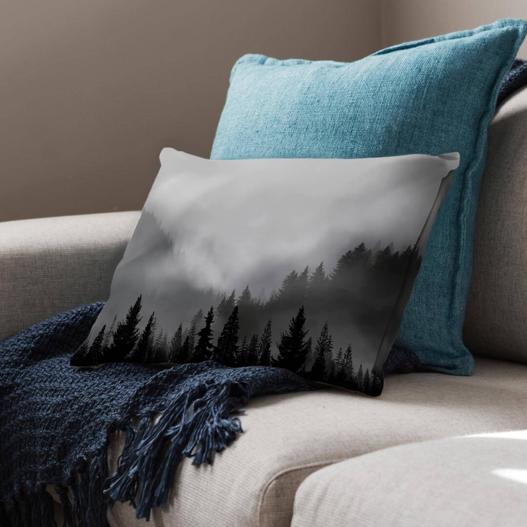 Black Forest Cushion Cushion 48 x 33cm Clock Canvas