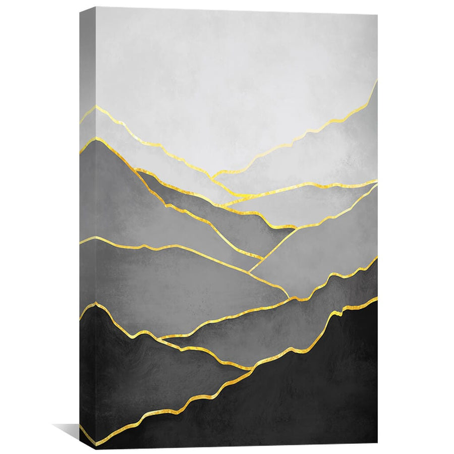 Black Hillside Canvas Template Art Clock Canvas