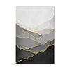 Black Hillside Canvas Template Art Clock Canvas
