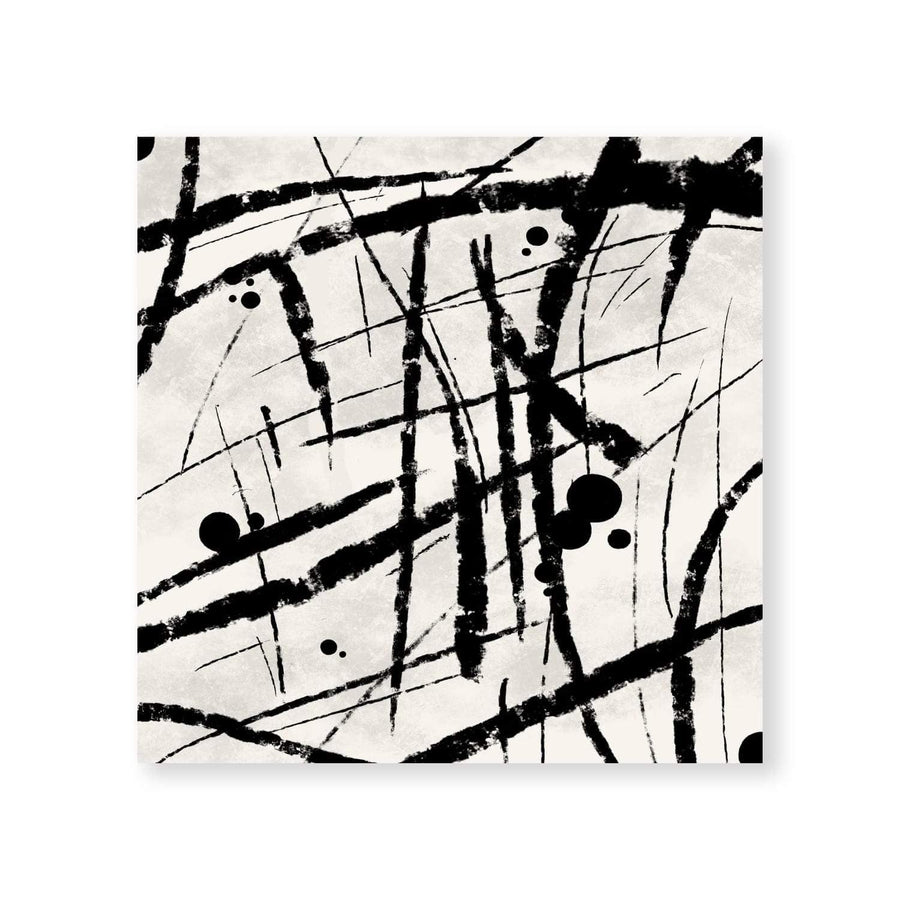 Black Ink Canvas Art Clock Canvas