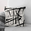 Black Ink Cushion Cushion Cushion Square Clock Canvas