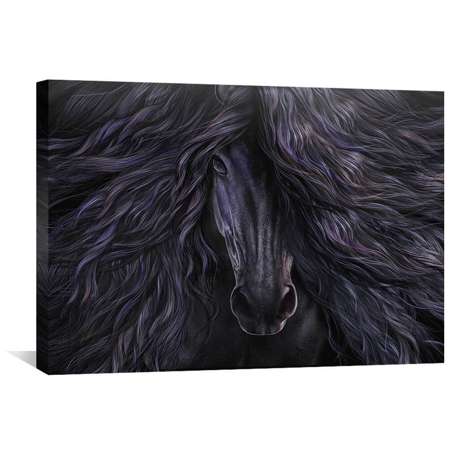 Black Magic Canvas Art 45 x 30cm / Unframed Canvas Print Clock Canvas