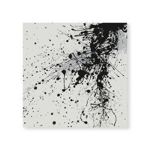 Black Splatter Canvas Art Clock Canvas
