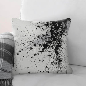 Black Splatter Cushion Cushion Cushion Square Clock Canvas