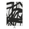 Black Strokes Canvas Art Clock Canvas