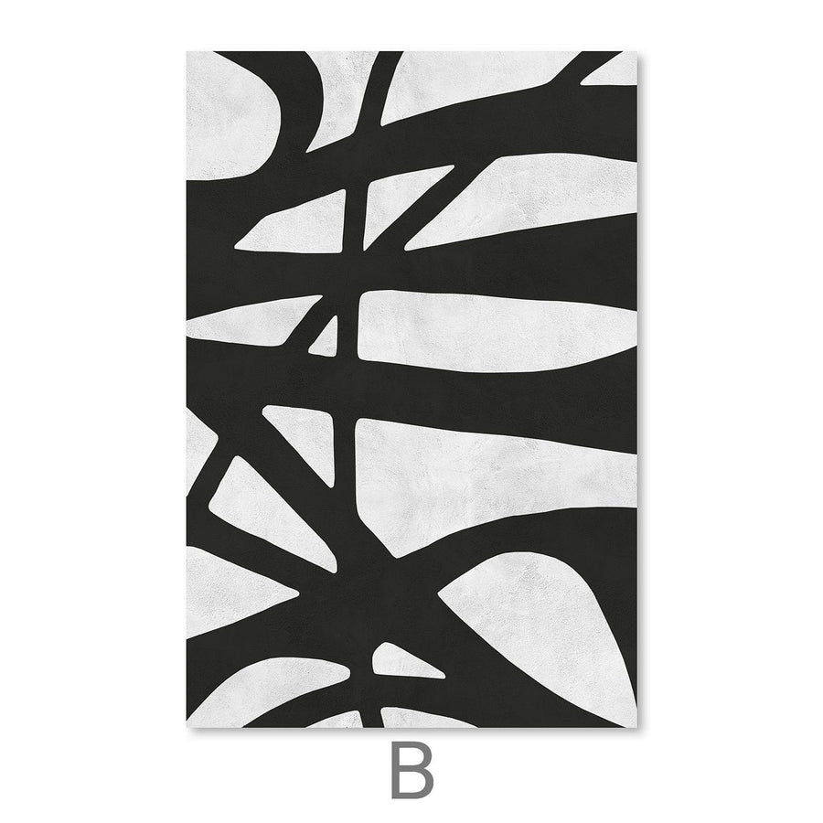 Black Strokes Canvas Art Clock Canvas