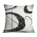 Black Swirls Cushion Cushion Cushion Square Clock Canvas