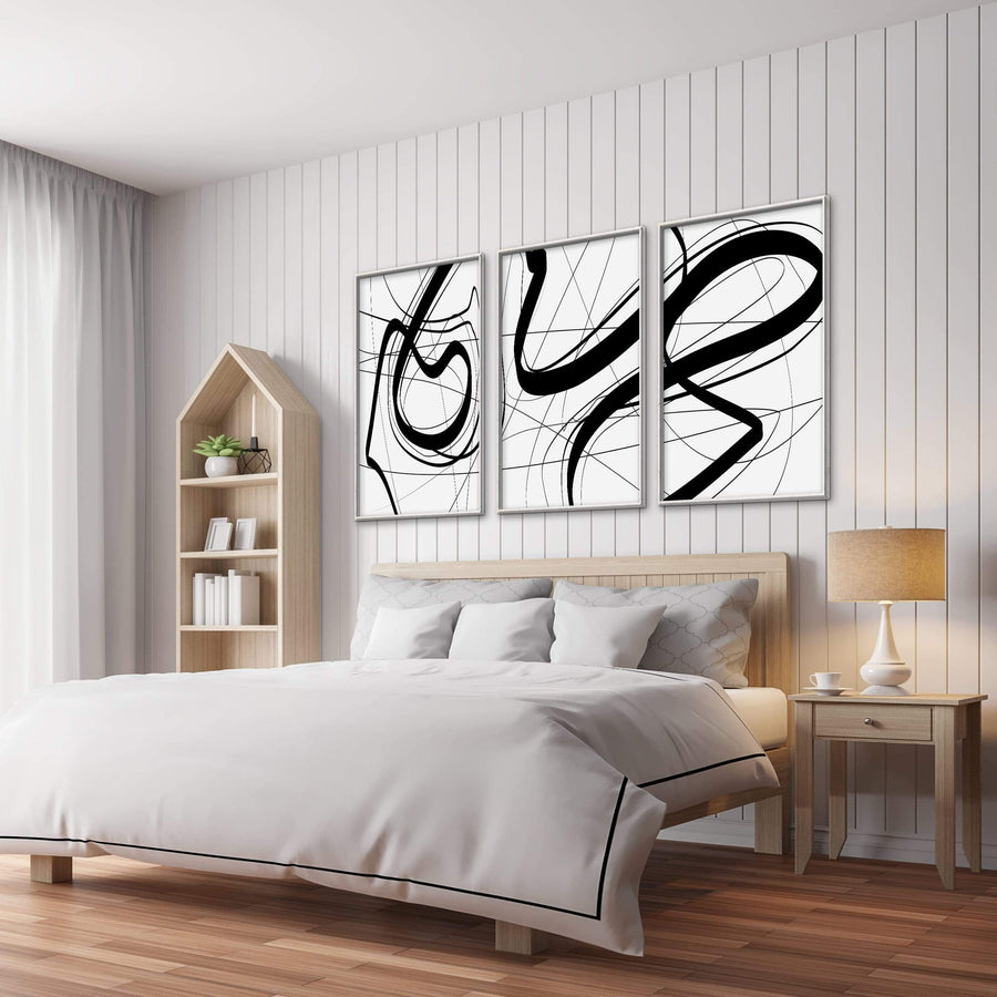 Blanc Black Canvas Art Clock Canvas