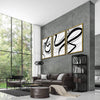 Blanc Black Canvas Art Clock Canvas