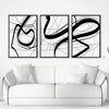 Blanc Black Canvas Art Clock Canvas